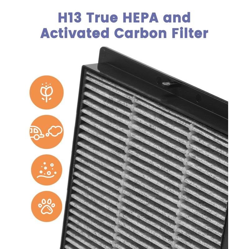 2 Pack C401 Replacement Filter Compatible with LUFTRUM Air Purifier
