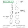 Thunaraz 5 Pairs Small Hoop Earrings for Women 14K Gold