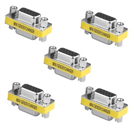 Sienoc HD15 °F Gender Changer HD15 °F to 15 Pin VGA SVGA D-SUB Monitor Gender Converter Female to Female (Pack of 5)