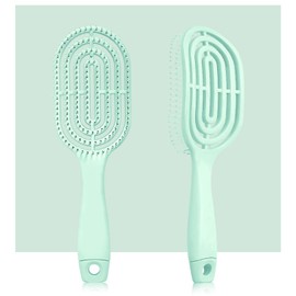 Organic Detangling Hair Brush for Women, Men and Children - Does not Pull on Hair Straightening Brushes for Straight, Curly Wet Hair Home Massage Comb (Blue)