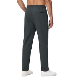 MAGCOMSEN Men's Winter Pants Waterproof Sweatpants Fleece Lined Insulated Stretch Hiking Work Pants for Men Dark Grey 32