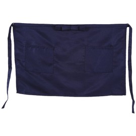 Jenngaoo Kitchen Restaurant Waist Aprons for Women Men, Half Short Apron for Waitress Waitress, Deep Pockets to Hold (2 Pockets), navy blue