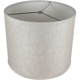 Urbanest Classic Drum Smooth Linen Lampshade, 12-inch by 12-inch by 10-inch, Oatmeal