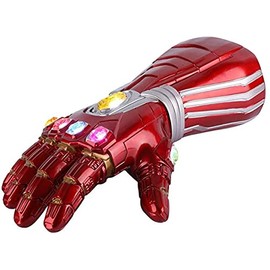 Infinity Hands for Kids Infinity Glove LED Infinity Stone Light up Superhero Hands Cosplay Party Prop Gold
