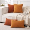 MIULEE Set of 2 Striped Corduroy Square Throw Pillow Case