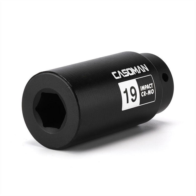 CASOMAN 1/2"Drive 19mm Crank Bolt Socket for Honda, Harmonic Balancer