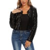 MINTLIMIT Women's Sequin Cardigan Short Open Cardigan Long Sleeve Bolero