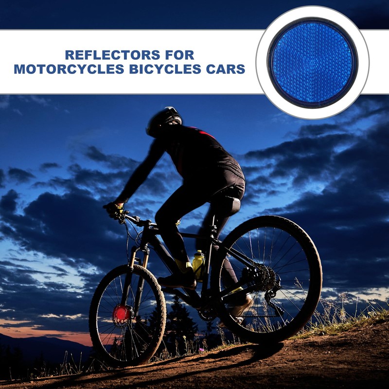 PATIKIL Round Rear Reflectors, 10 Pcs Safety Reflective Warning Reflector