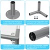ICITYWALL 8 Leg Carport Kits，Slant Roof Canopy Fitting Kit with