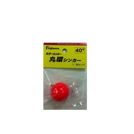 huziwara (Fujiwara) Round Links Sinker # 40 Fluorescent Red