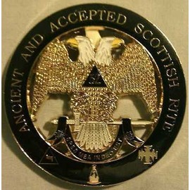Mason Square Market Freemason Ancient and Accepted 32nd Degree Car Emblem