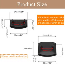 YankMooM 36 Pcs Plastic Bed Slat Caps, 55mm x 9mm Inside Bed Slats Centre Caps Holders Replacement Bed Slat Holders Kits Bundles for Single Double and King Size Beds (24 x Side Cover,12 x Centre Caps)