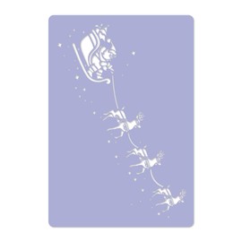 Nakleo Plastic Reusabe Window Christmas Stencils // Santa Sledge - Sleigh - Reindeer //Template (17.7"x25.5")