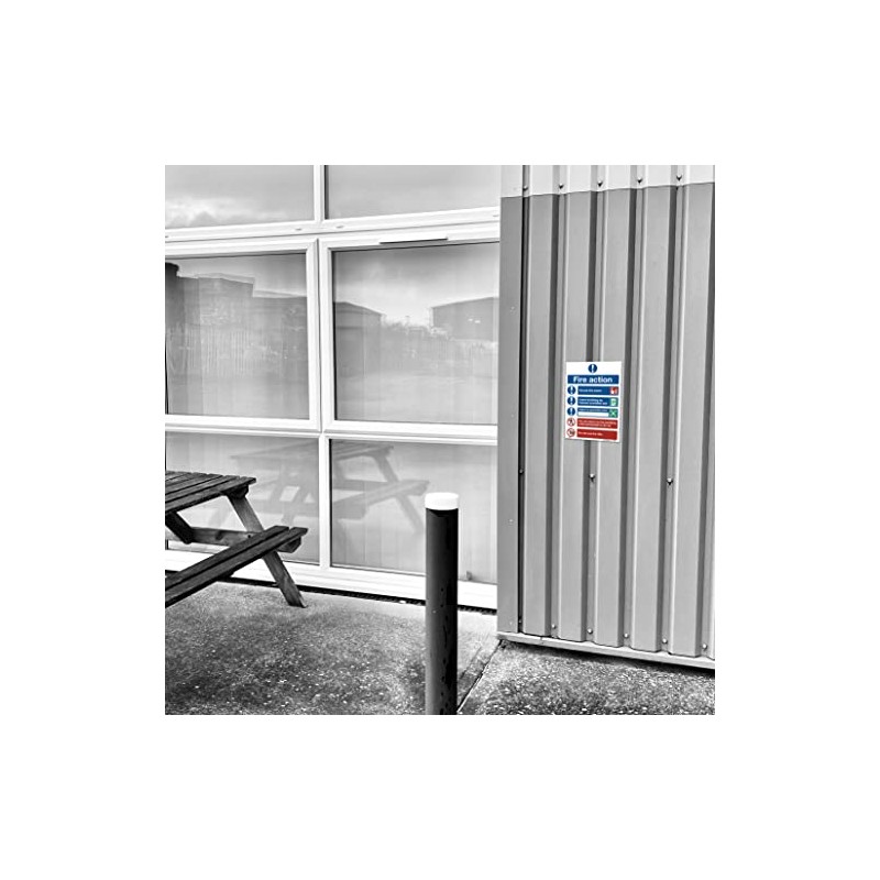 stika.co Fire Action Symbolised Plan A5 148x210mm 1mm Rigid PVC