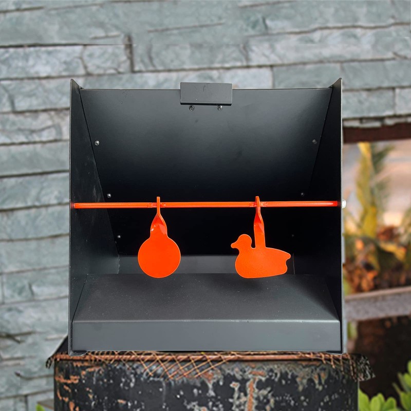 Atflbox Bullet Trap Box Target with 12''x12'' Splatter Bullseye Paper
