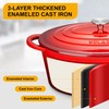 Velaze 7.5 QT Enameled Oval Dutch Oven Pot with Lid,