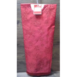 Holiday Time NEW Holiday Time 48" Red Glitter Snowflake Christmas Tree Skirt GLITTER!!