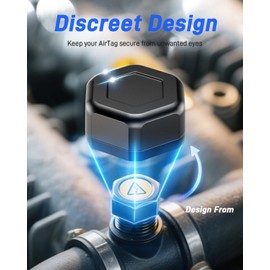 for Airtag Magnetic Case – Tagginnc Powerful Magnet & Discreet Hexagonal Nut Design with Sticky & Non-Slip Base, Waterproof and Durable, Compatible with AirTag for Cars, Trucks & Trailers (4 Pack)