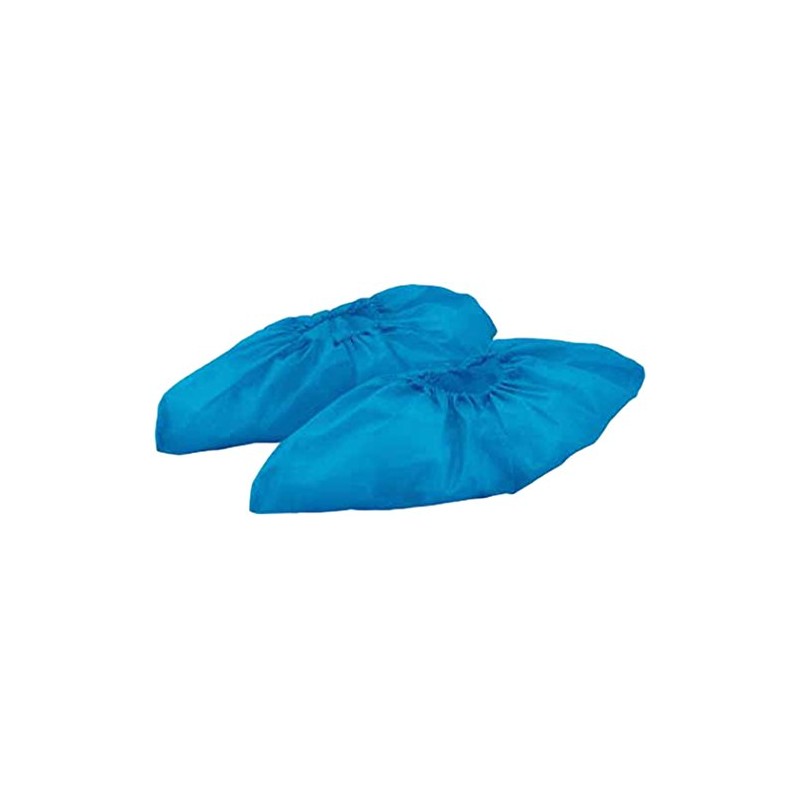 TRUSCO(トラスコ) PE使い捨てシューズカバー 50足入 サイズフリー ブルー TSCPEB