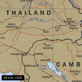 HISTORIX 2001 Map of Vietnam - 16x24 Inch Vietnam Map Poster - Vietnam Wall Poster - Map Vietnam - Laos Map - Cambodia Map - Vietnam Laos Cambodia Map - Southeast Asia Map