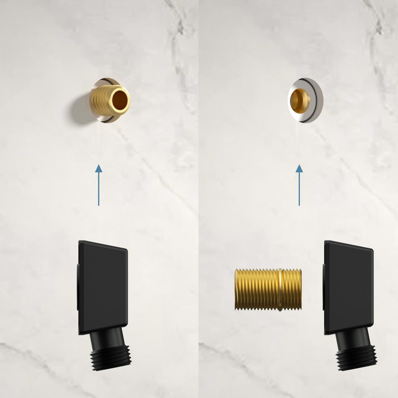 Lavatrum 100% Brass Wall Mounted Supply Elbow, Wall Elbow for