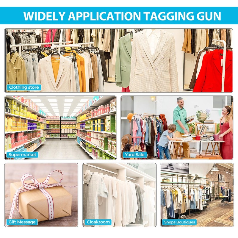 1Plusselect Clothes Tagging Gun, Pricing Gun with Labels, Standard Retail