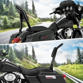 DSISIMO Detachable Passenger Backrest Sissy Bar With Locked Rotary Docking Latches Clips Compatible With For 2009-2025 Harley Touring Road King Street Glide Electra Glide Road Glide CVO Sissy Bar