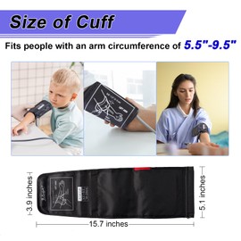 Pro Comfort Small Pediatric Blood Pressure Cuff for Kids, Slim Arm, Child BP Cuff (5.9-9.5 Inches Arm Circumference), Replacement Cuff with 8 Connectors, Compatible with Most Monitors