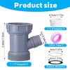 1 Set Y-Shaped Kitchen Sink Drain Pipe Adapter, Dishwasher Drain