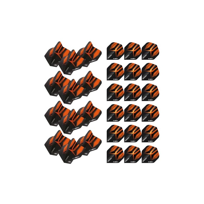 WINMAU Prism Alpha Black & Orange Extra Thick Dart Flights