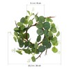 Alipis Candle Wreath Rings, Artificial Eucalyptus Leaves Wreath Nordic Candle