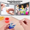 100pcs 30ml Plastic Measuring Cups, Paint Mixing Cups, Clear Scale