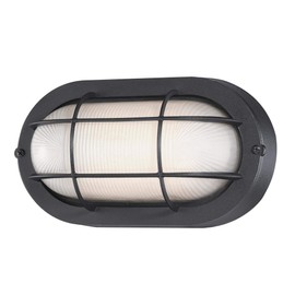 Westinghouse Lighting 6113700 Traditional One-Light Dimmable LED Outdoor Wall Light, Textured Black Finish, White Glass
