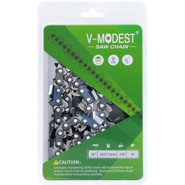 V-MODEST 28 inch Chainsaw Chain 91 Drive Links, 3/8" Pitch .050" Gauge Full Chisel Saw Chain Blade fit Stihl MS460 (MAGNUM), MS461, MS650, MS660 (MAGNUM), MS661 C-M, MS441, 33RS91E, 72EXL091G, 1 Chain