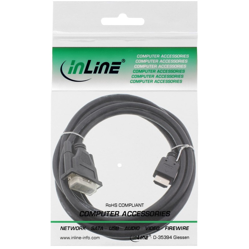 InLine Adapter Cable Black, 3 m