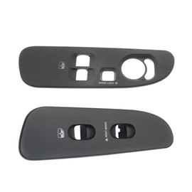 for Dodge Ram 1500/2500/3500 2003 04 05 06 07 2008 Window Switch Bezel Driver and Passenger Side | Pair | Front | Regular Cab | Black | Replacement for 5HZ70XDHAE, 5HZ70XDVAE