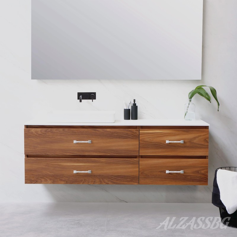 Alzassbg 6 Pack White Marble Zinc Alloy Cabinet Pulls, 3-3/4