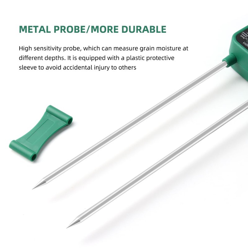 Portable Hay Moisture Meter, LCD Digital Tool Moisture Meter, Wheat