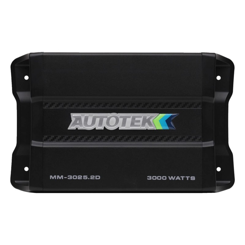 Autotek MM-3025.2D Mean Machine 3000 Watt Amplifier, Compact Bridgeable, 2