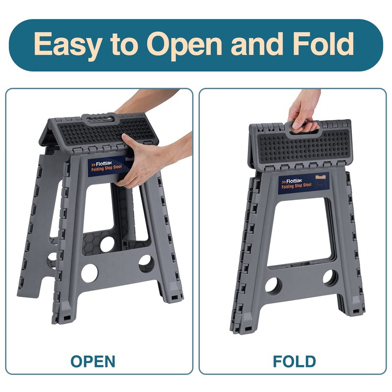 Flottian 18" Folding Step Stool for Adults and Kids Holds