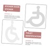 GRIRIW Wall Sticker Disabled Wheelchair Restroom Sign Elegant Design for