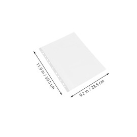 OHPHCALL 100pcs A4 Sheet Protectors for Binders 11 Hole Plastic Page Sleeves Heavy Duty Document Protectors Pp Material Versatile Size Protective for School Office Home