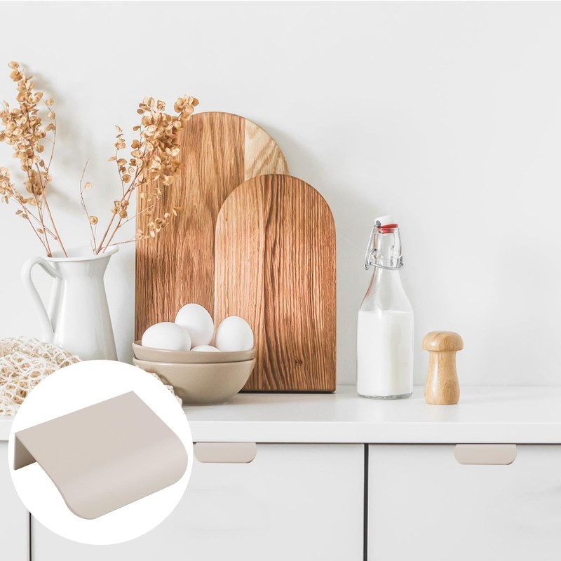 MOROBOR Finger Edge Pull, 8pcs Concealed Handle Modern Style Drawer