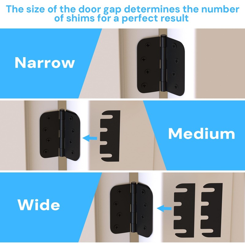 Door Hinge Shims, Filling Gaps in Interior Doors Adjusting The