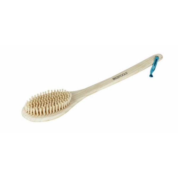 EcoTools Bamboo Bristle Bath Brush, Loofah Scubber Brush, Great for Bath and Shower