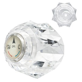 RP2391 Shower Handle Single Clear Knob Replacement for Delta Handle Kit with Button and Set Screw, Finish in Clear Acrylic Finish