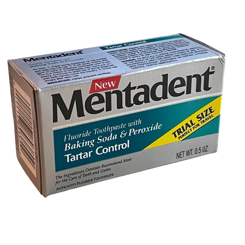 Mentadent Travel Size SEALED VTG MENTADENT Tartar Control Baking Soda