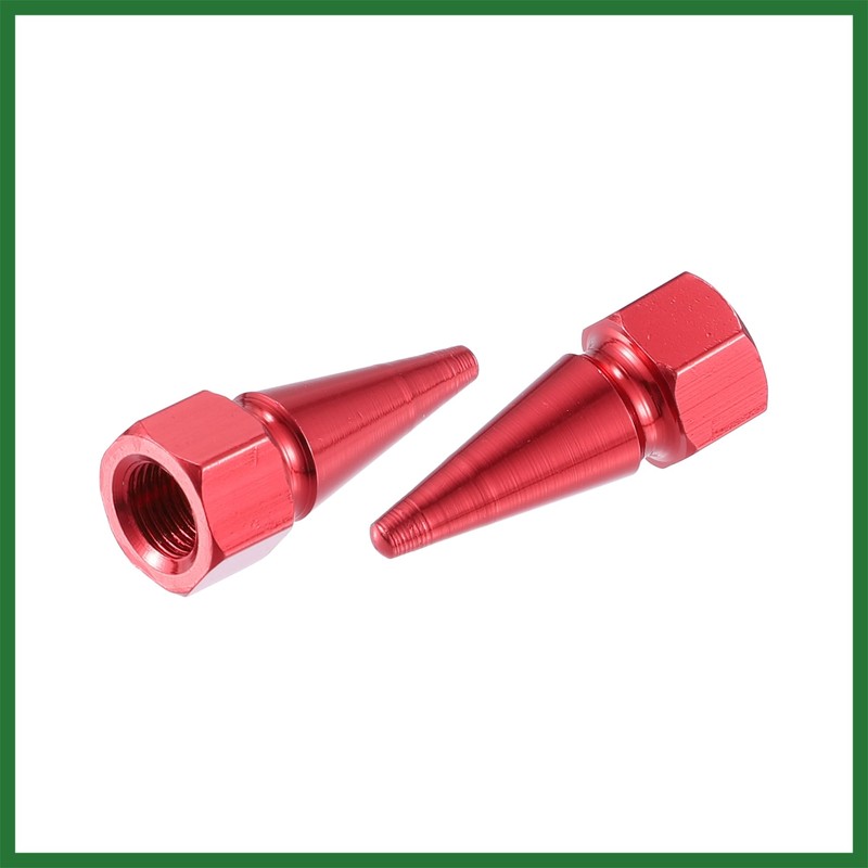 Motoforti 8pcs Red Car Spike Wheel Tyre Tire Valve Air