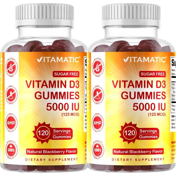 Vitamatic 2 Pack Vitamatic Sugar Free Vitamin D3 5000 IU
