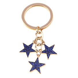 Meefisher Women's Stars Bag Charms Cute Enameled Keychain Keyring for Purse Accessories Kawaii Aesthetic Gifts,Blue-B